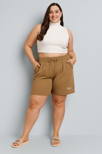 Image of CUPID Plain Comfortable Plus Size Barmunda /Shorts for Sports, Yoga, Daily Use Gym, Night Wear, Casual Wear for Girls
