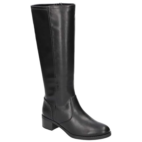 Easy Street Women's Tucker Plus Knee High Boot, Black, 9 Wide