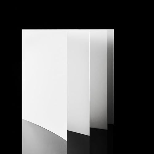 Lot de 5 feuilles de diffusion lumineuse 300 mm x 300 mm x 0,5 mm, film filtrant pour adoucir la lumière et atténuer l'intensité lumineuse des LED.