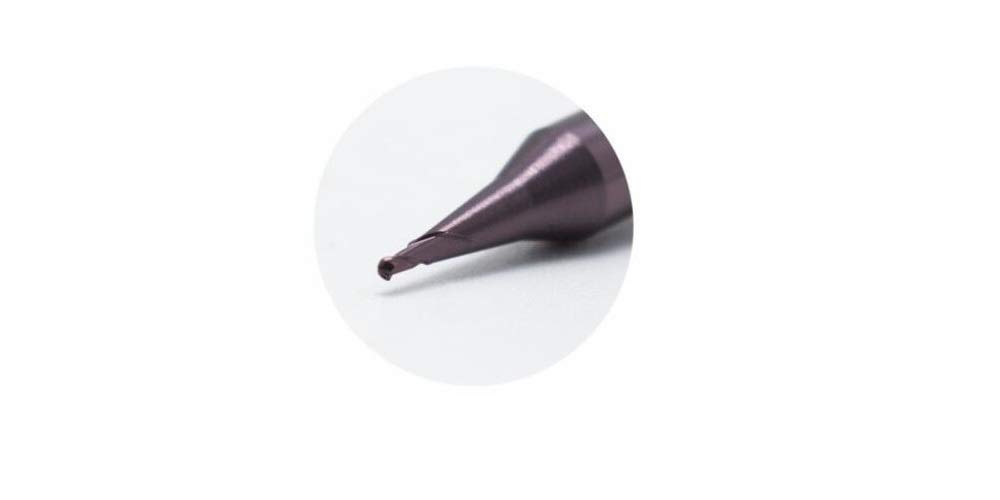CNC QUALITÄT VHM- Schaftfräser Radienfräser Ø 0,8 mm - Micro Hartmetall Radiusfräser - TiSiN Beschichtung