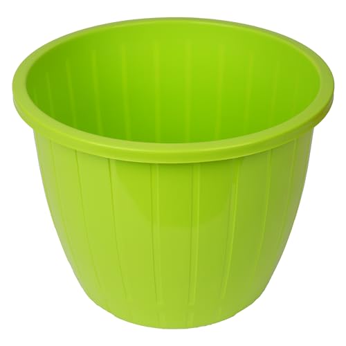 Image of Kuber Industries Flower Pot | Flower Pots for Indoor & Outdoor | Plastic Pot for Gardening | Planter for Flower | Balcony Pots for Home Decor | Duro Flower Pot | 10 Inch | Pack of 6 | Multi