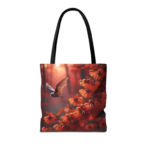 Bat Flying Past Witch Hazel Tote Bag - Premium Bag with Reinforced Stitching2
