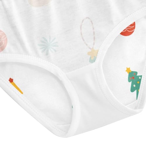 Breathable Girls' Panties Breathable Toddler Underwear for Girls Christmas Ornaments in Sizes 2T,3T, 4T, 5T, 6Y and 8Y 5