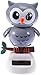 Solar Powered Toy Owl Dancing Toy Animal Shaking Head Car Ornament Dashboard Decoration Auto Accessories - Grey
