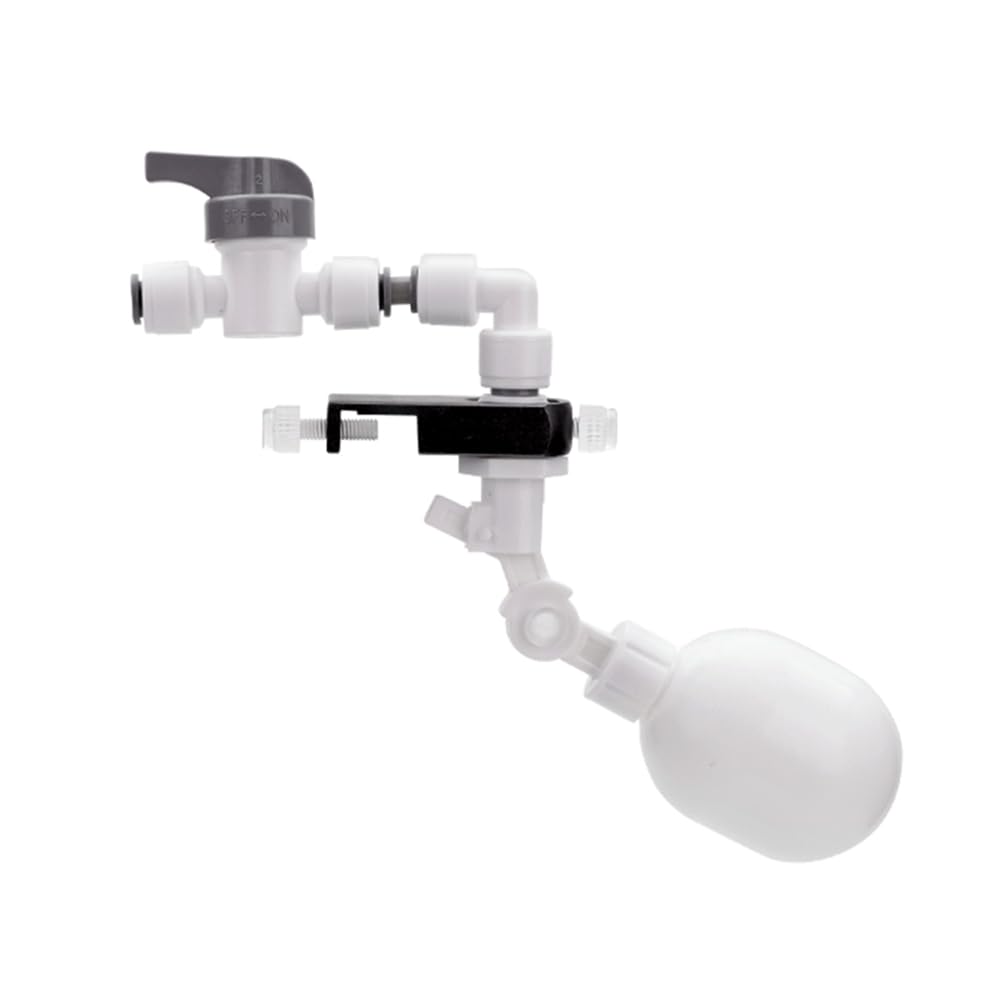 Kit de Vanne a Flotteur Réglable,Filtre a Eau Automatique 1/4",Vanne a Boisseau Sphérique,Contrôleur de Remplissage D'eau Automatique,Système de Remplissage Automatique pour Aquariums Osmose Inverse