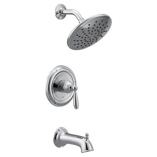 Kit de grifería para bañera y ducha Moen UT2253EP Brantford M-CORE 2-Series, 1 mango, cromado, válvula no incluida miniatura 1