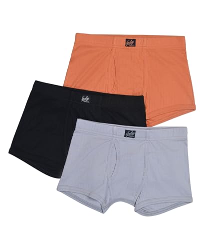 Image of Jockey 3036 Boys Super Combed Cotton Rib Fabric Solid Trunk with Front Open Fly and Ultrasoft Waistband (Pack of 3, Colors & Prints May Vary)