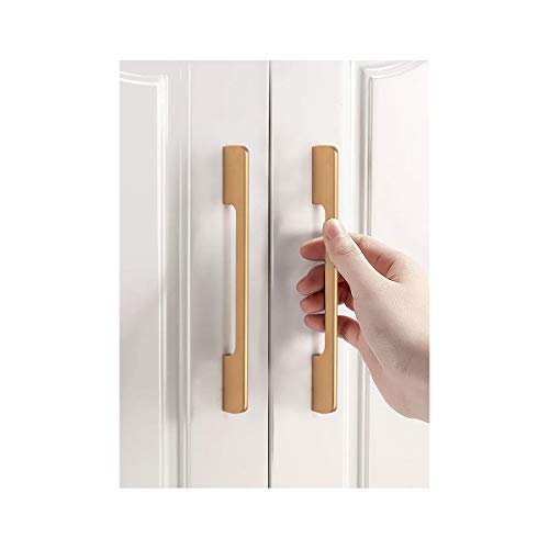 Door Handle Pulls, Matt Gold Aluminum Alloy T Bar Kitchen Cabinet Cupboard Drawer Pulls, Door Knobs, Furniture Door Knobs Hole Center 480mm, 2 Pcs - Image 4