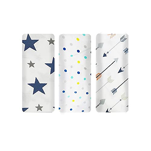 Image of ac blanket for kids 100% Organic Pure Cotton Muslin Baby Swaddle Blanket, Wrap Cloth Cotton Swaddle for Newborn Baby Cotton Swaddle Blanket-Pack of 3 with Size 120X100 CM - Anchor Arrow