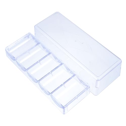 Toddmomy 1Pc Mahjong Chips Organizer Case Transparent Storage Box for Chips Lightweight Compact Container with Easy Open Lid for Game Nights Entertainment
