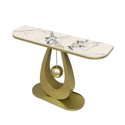 Leaceuv Mueble Entrada Recibidor,Mesa Consola Recibidor,Recibidores de Entrada Modernos,Mesa Auxiliar Sofa Modernos,para Sofá Pasillo Salón Dormitorio(Gold3,120cm/47.2in)