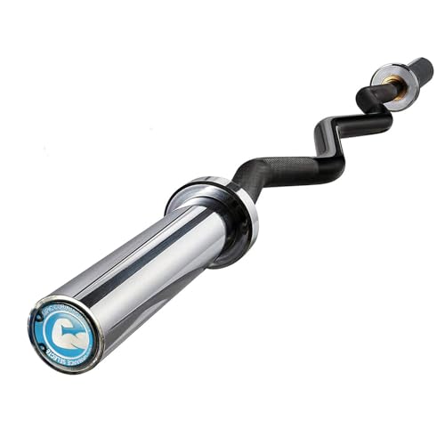 CAVATINY Olympische Langhantel 50mm für Krafttraining Professionelle SZ-Curlstange für Gewichtheben Hüftstöße Kniebeugen Bizeps 250kg Maximale Tragkraft Langhantelstange für das Heim-Fitnessstudio