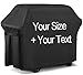 Ferocity Personalisierte Delux Grillabdeckung nach Maß Top Qualität, Wasserdichter BBQ Schutz Outdoor Grill Garten Terrasse Dein Text Jede Größe auf Bestellung [084]