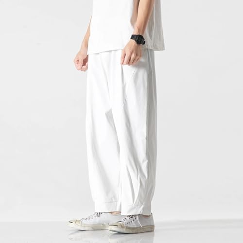 Spring Summer Men Cotton Casual Pants Harajuku Trousers Male Chinese Style Harem Pants4