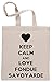 Keep Calm And Love Fondue Savoyarde Bolsa De Compras Shopping Bag Beige