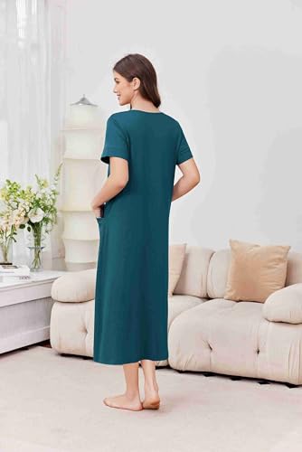 Ekouaer Long Nightgowns for Women Soft House Dress Plus Size Moo Moos - image 3