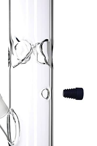 Heisenberg Long Fat Joe 3.0 Blue Line Glasbong 60cm hoch Schliff 18.8 NS19 mit Kickloch und mit Eisfach – Bild 4