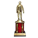 Dundie Award Trophy with Red Column | Funny Recognition Trophy for Boss or Coworkers | Engraved Appreciation Trophy for Best Salesman or Saleswoman | Gag Gift for Work