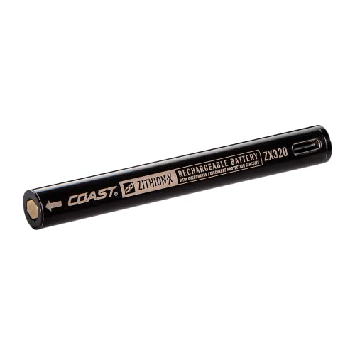 Coast ZX320 ZITHION-X Li-Ion Rechargeable Battery for The HP3R LED Flashlight, Black *Compatible with USB-C Version of HP3R ONLY*