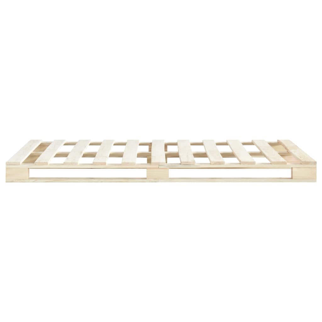Genérico Estructura Cama palets sin colchón Madera Maciza Pino 140x200cm,Camas y Accesorios,Camas y somieres-285237