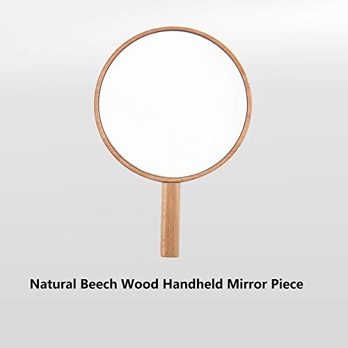 Yeake Desk Table Mirror With Mental Stand, 3X Magnification Small Wooden Desktop Mirror,360° Rotation Countertop Mirror For Makeup (Black) #TOP5