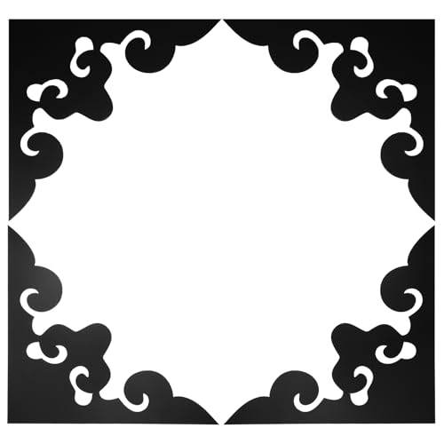 Calcomanías de pared de espejo negro autoadhesivas de acrílico decorativas para sala de estar 2