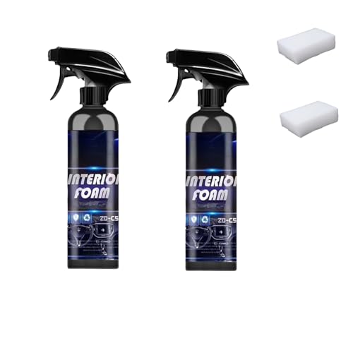 Nettoyant en mousse pour voiture et rénovateur de surfaces plastiques lot de 2