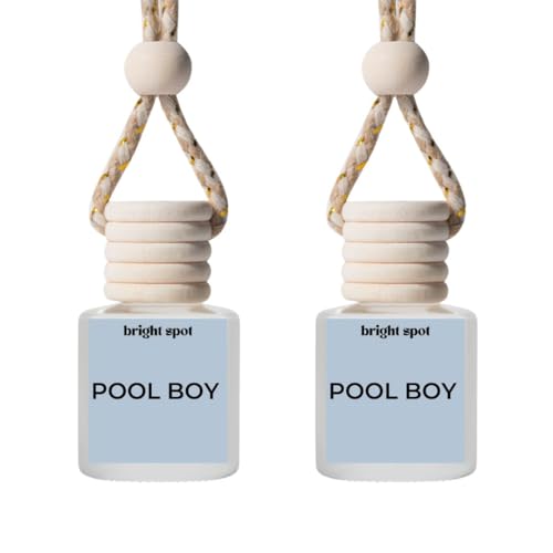 Image of Car Air Freshener - Premium Car Hanging Air Freshener, Long-Lasting Fragrance for Auto and Home (0.2 Fl Oz (Pack of 2), Pool Boy - Coconut, Orchid, Sandalwood, Vanilla)