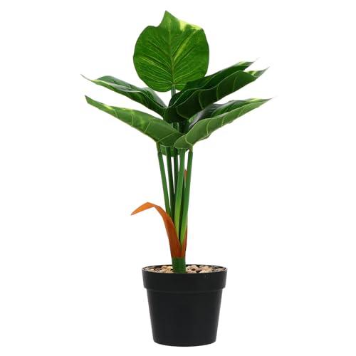 GANAZONO Artificial Potted Plant Faux Greenery House Plant Pots Mini Artificial Plants Fake Potted Plant Realistic Plant Pot Green Leaf Plants in Pots Simulation Mini Plant Simulation Plant