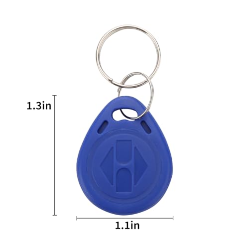 Artyea 100pcs 125khz Wholesale New Rfid Proximity Id Card Token Tags Key Keyfobs (Blue)