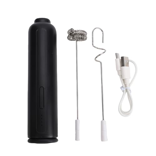 Eminchu Espumador de Leche Portátil de 3 Engranajes, Mini Mezclador de Bebidas, Batidor Eléctrico con Baterías Recargables, Ideal para café, café con Leche, Capuchino, Matcha y Crema de Chocolate