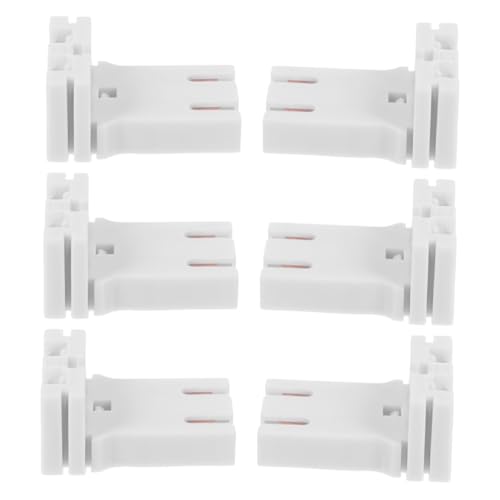 SOPOTUTU 6 Stück U förmige Leuchtstofflampenfassung Installieren Kompatibel mit Fluoreszenzröhren Gleichmäßige Lichtverteilung Stilvolles Design für Büro und Zuhause