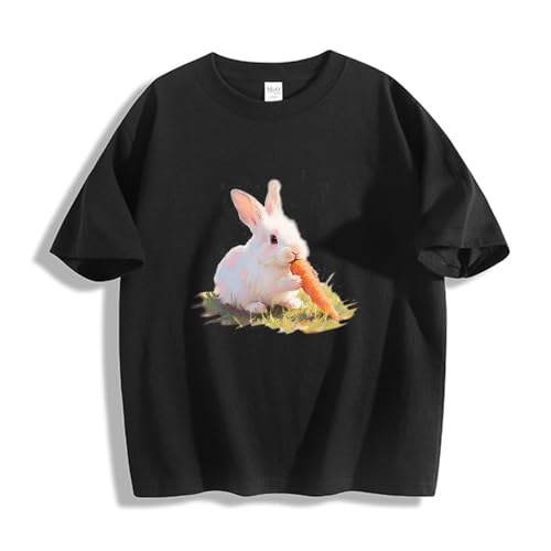 Cute Bunny Rabbit Kids T-Shirt - Cotton Soft Tee for Boys & Girls, Toddler & Children (2,4,6,8,10,12 Years)