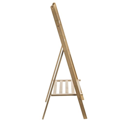 Mygift BATH0162BRN 43 Inch Light Brown Solid Bamboo Freestanding Towel Rack thumb #6