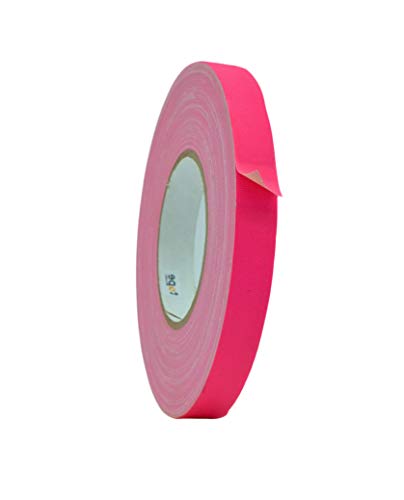 Image of WOD GTC12 Gaffer Tape, Fluorescent Pink Low Gloss Finish Film, 3 /4 in. x 60 ft. (Pack of 64) Residue Free, Non Reflective Cloth Fabric, Secure Cords, Water Resistant, Photography, Filming Backdrop