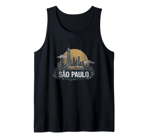 Retro São Paulo Paisaje Vintage Recuerdo Camiseta sin Mangas