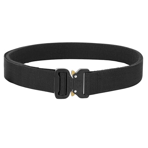 KRYDEX Tactical Riggers Belt,1.5 Inch Quick Release Heavy Duty Tactical Outer Belt Black