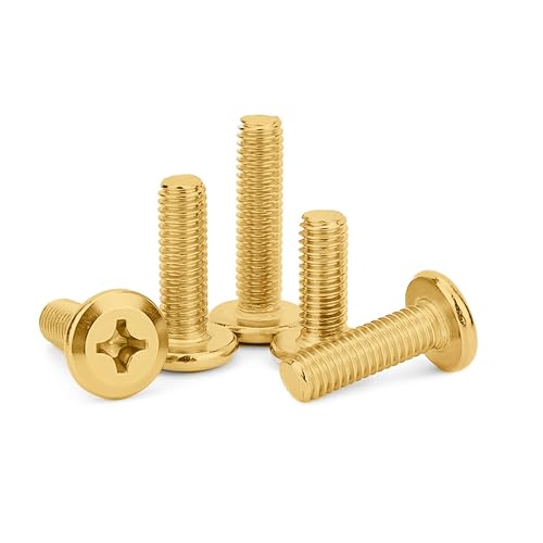 Image of Rely⇒VP INDUSTRIES (Pcs-25) M6x25 mm JCB Philips Flat Head Screw Nickel Finish | Flat Head Furniture Bolt Crib Bunk Bed Furniture Cot, Barrel Bolt, High Tensile Carbon Steel 10.9 Grad