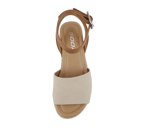 Image of Soda Little Kids /Children /Girls Topic-IIS Espadrille Flatform Wedge Open Toe Sandals
