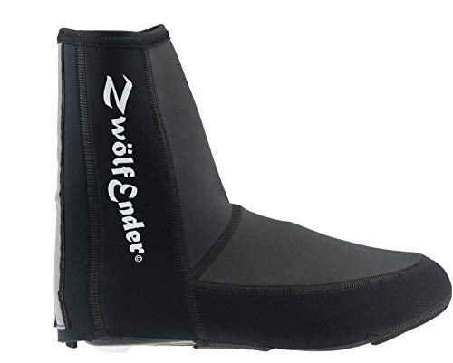 Zwölfender Basic Klettverschluss Größe M Winddichte, wasserdichte und wärmeisolierende Neopren-Überschuhe für Herren und Damen | Schuhüberzug Kälteschutz Thermo Überschuhe Rennrad MTB Cover