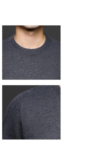 Dndrdhfb Men's Thickened Wool Round Neck Sweater, Winter Warm Long Sleeve Pullover3