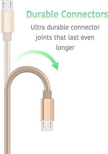 KP TECHNOLOGY Fast Charging Cable for Motorola Moto G8 Power Lite/Moto E5 E6 E6s E6 Plus E7 Plus E5 Plus E5 Play Go/Moto G6 Play E4 E4 Plus/Moto G5 G5 Plus G4 Plus Play [1m] Micro USB (GOLD)