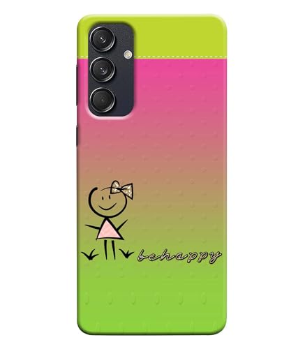 Image of Be Happy Printed Hard Back Case Cover Compatible for Samsung Galaxy M55 5G / M55S / F55 5G (Multicolor) - D1664