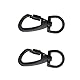 2 Stück Robusten Wirbel Schnappkarabiner Vielseitiger Drehbarer Karabiner Karabiner für Hundeleine Wirbelkarabiner Karabinerhaken mit Drehgelenk Schwarz für Schlüssel Karabiner Haken Hundeleinen