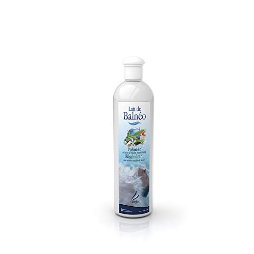 Camylle - Lait de Balnéo Polynésie - Emulsion d'Huiles Essentielles pour Baignoire Balnéo, Bain à Bulles, Bain de pieds Thalasso - Régénérant aux arômes vanillés et fruités - 250ml