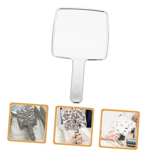 Espejo de Maquillaje Portátil Happyyami con Asa Plata miniatura 6