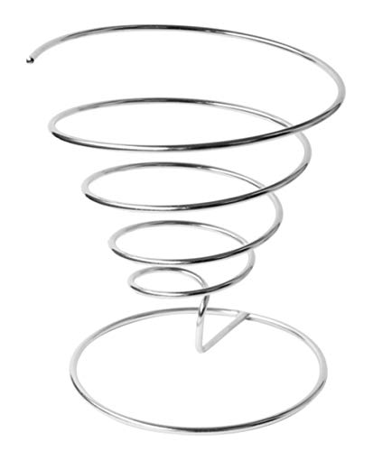 PACKNWOOD 294CONE1315 - Metal Cone Holders -Spiral Steel Basket Fry and Appetizer Cone Display - Decorative Ring Stand for Food - Reusable Metal Cone Stand - (H:5.9