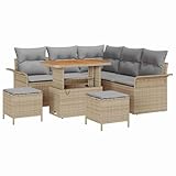 【Dimensions parfaites】 Chaque pièce s'intègre bien ; chaque composant s'adapte tout en laissant de l'espace. Fait pour être flexible à l'extérieur, le design léger permet de réorganiser ou de ranger facilement. Ses dimensions pratiques et ses matériaux durables comme les pieds en acier soutiennent parfaitement votre extérieur, tout en gardant l'harmonie naturelle.