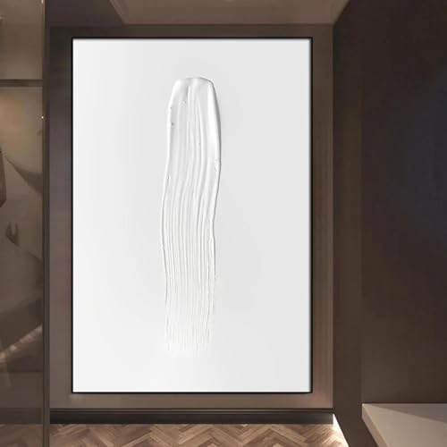 Impression sur toile abstraite haut de gamme affiche d'art mural beige minimaliste 80x110cm