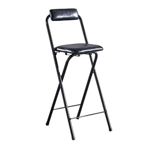 Taburete de bar plegable portátil con respaldo